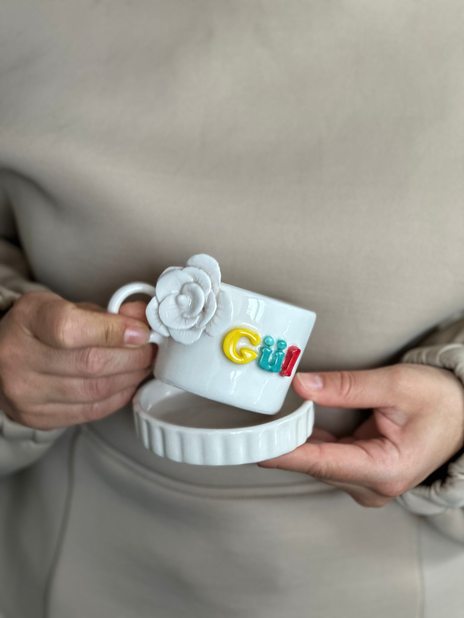 Gül Figürlü İsimli Mug